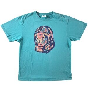 Billionaire Boys Club Astronaut Graphic T-Shirt Mens XL Teal Paisley Helmet